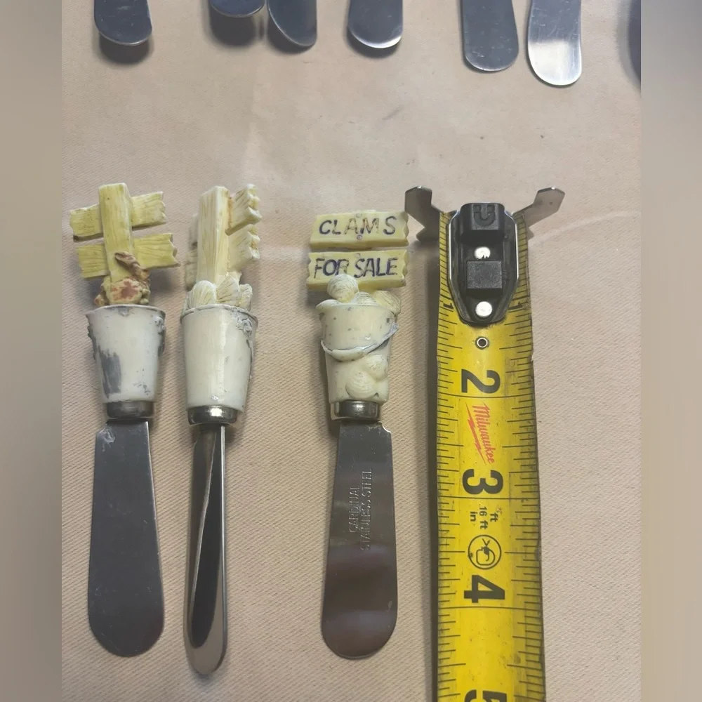Mixed Lot of 16‎ Cheese Knife Spreaders Butter Jelly Jam Utensils Charcuterie